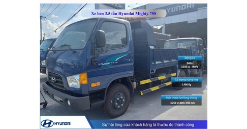 Xe ben Hyundai 3,5 tấn - 2,8m3
