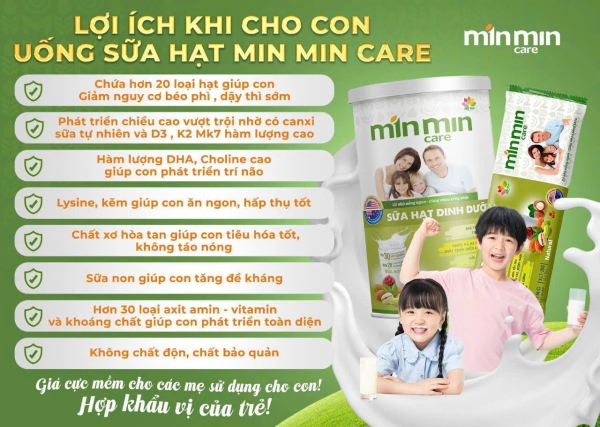Sữa hạt dinh dưỡng Min Min Care