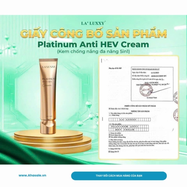 Kem chống nắng dưỡng da 5in1 PLATINUM ANTI HEV